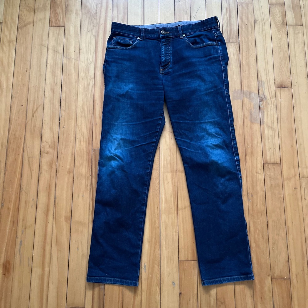 Ermenegildo Zegna Men's Slim Straight Jeans in Dark Blue